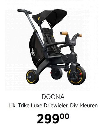 Aanbiedingen Doona liki trike luxe driewieler div kleuren - Doona - Geldig van 20/10/2020 tot 16/11/2020 bij Babypark