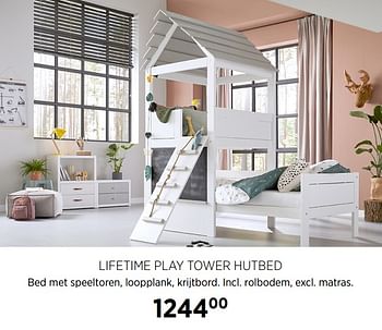 Aanbiedingen Lifetime play tower hutbed - Lifetime Kidsrooms - Geldig van 20/10/2020 tot 16/11/2020 bij Babypark