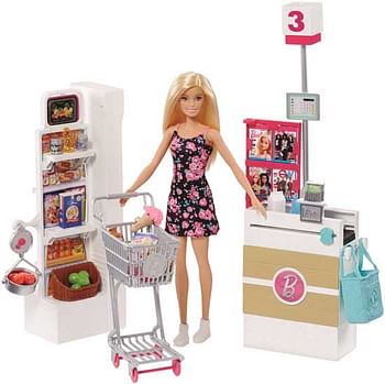 Aanbiedingen Barbie met haar supermarkt - Barbie - Geldig van 17/10/2020 tot 06/12/2020 bij ToyChamp