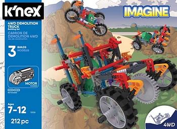 Aanbiedingen K'nex 4WD Demolition Truck bouwset met motor - K'Nex - Geldig van 17/10/2020 tot 06/12/2020 bij ToyChamp