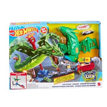 Aanbiedingen Hot Wheels Air Attack Draak - Hot Wheels - Geldig van 17/10/2020 tot 06/12/2020 bij ToyChamp