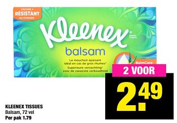 Aanbiedingen Kleenex tissues - Kleenex - Geldig van 02/11/2020 tot 15/11/2020 bij Big Bazar