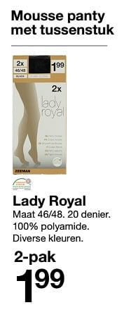 Aanbiedingen Lady royal - Huismerk - Zeeman  - Geldig van 07/11/2020 tot 13/11/2020 bij Zeeman