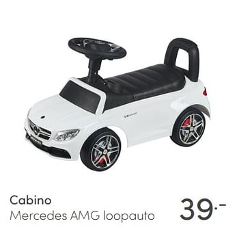 Aanbiedingen Cabino mercedes amg loopauto - Cabino - Geldig van 08/11/2020 tot 14/11/2020 bij Baby & Tiener Megastore