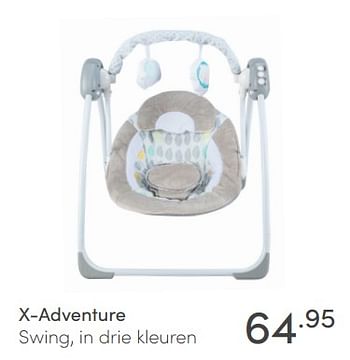 Aanbiedingen X-adventure swing, in drie kleuren - Xadventure - Geldig van 08/11/2020 tot 14/11/2020 bij Baby & Tiener Megastore