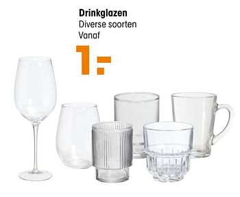 Aanbiedingen Drinkglazen - Huismerk - Kwantum - Geldig van 09/11/2020 tot 22/11/2020 bij Kwantum