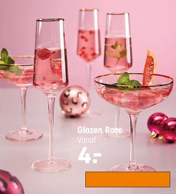 Aanbiedingen Glazen roze - Huismerk - Kwantum - Geldig van 09/11/2020 tot 31/12/2020 bij Kwantum