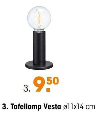 Aanbiedingen Tafellamp vesta - Huismerk - Kwantum - Geldig van 09/11/2020 tot 22/11/2020 bij Kwantum