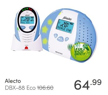 Aanbiedingen Alecto dbx-88 eco - Alecto - Geldig van 08/11/2020 tot 14/11/2020 bij Baby & Tiener Megastore