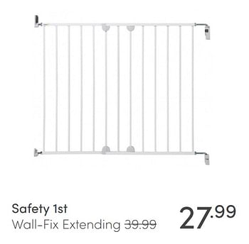 Aanbiedingen Safety 1st wall-fix extending - Safety 1st - Geldig van 08/11/2020 tot 14/11/2020 bij Baby & Tiener Megastore
