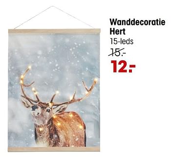 Aanbiedingen Wanddecoratie hert - Huismerk - Kwantum - Geldig van 09/11/2020 tot 31/12/2020 bij Kwantum