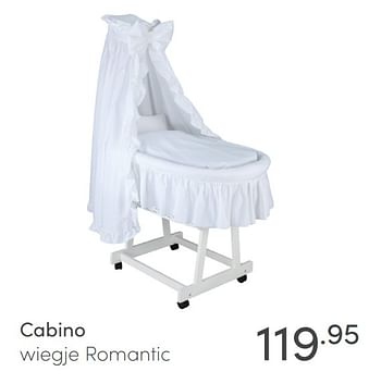 Aanbiedingen Cabino wiegje romantic - Cabino - Geldig van 08/11/2020 tot 14/11/2020 bij Baby & Tiener Megastore