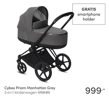 Aanbiedingen Cybex priam manhattan grey 2-in-1 kinderwagen - Cybex - Geldig van 08/11/2020 tot 14/11/2020 bij Baby & Tiener Megastore