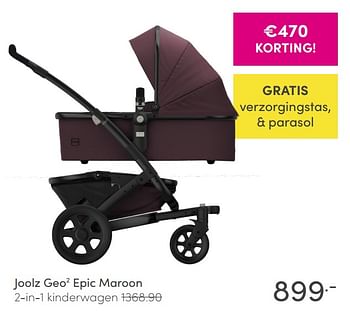 Aanbiedingen Joolz geo epic maroon 2-in-1 kinderwagen - Joolz - Geldig van 08/11/2020 tot 14/11/2020 bij Baby & Tiener Megastore