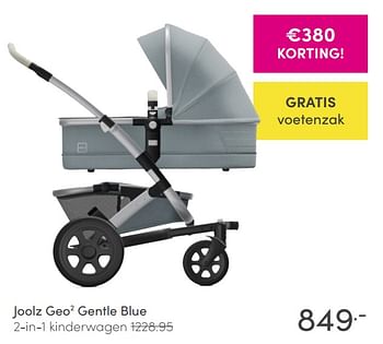 Aanbiedingen Joolz geo gentle blue 2-in-1 kinderwagen - Joolz - Geldig van 08/11/2020 tot 14/11/2020 bij Baby & Tiener Megastore
