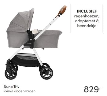 Aanbiedingen Nuna triv 2-in-1 kinderwagen - Nuna - Geldig van 08/11/2020 tot 14/11/2020 bij Baby & Tiener Megastore