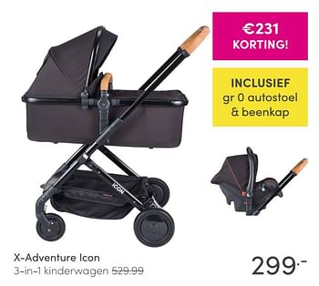 Aanbiedingen X-adventure icon 3-in-1 kinderwagen - Xadventure - Geldig van 08/11/2020 tot 14/11/2020 bij Baby & Tiener Megastore