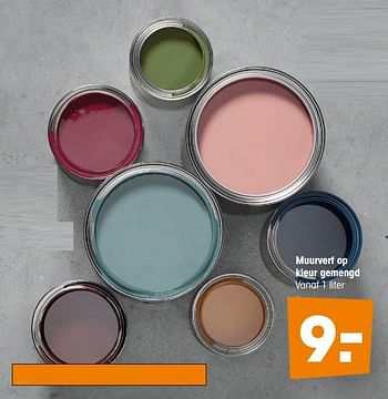 Aanbiedingen Muurverf op kleur gemengd - Huismerk - Kwantum - Geldig van 10/11/2020 tot 01/03/2021 bij Kwantum