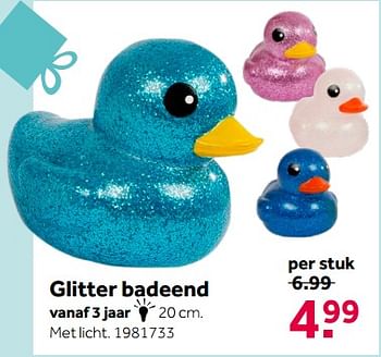 Aanbiedingen Glitter badeend - Huismerk - Intertoys - Geldig van 26/09/2020 tot 06/12/2020 bij Intertoys