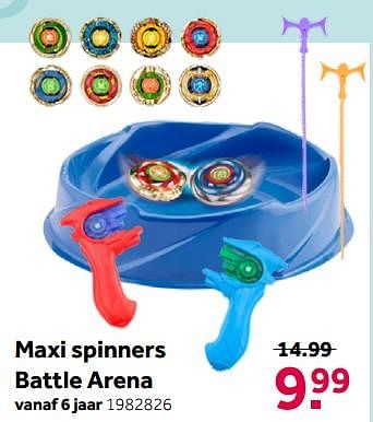 Aanbiedingen Maxi spinners battle arena - Beyblade - Geldig van 26/09/2020 tot 06/12/2020 bij Intertoys