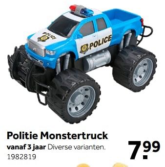 Aanbiedingen Politie monstertruck - Huismerk - Intertoys - Geldig van 26/09/2020 tot 06/12/2020 bij Intertoys