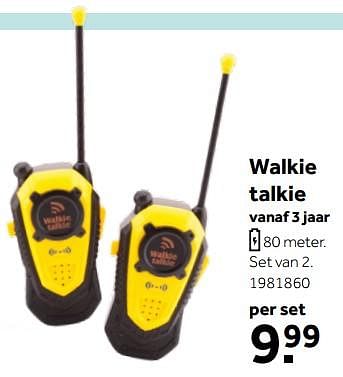 Aanbiedingen Walkie talkie - Huismerk - Intertoys - Geldig van 26/09/2020 tot 06/12/2020 bij Intertoys