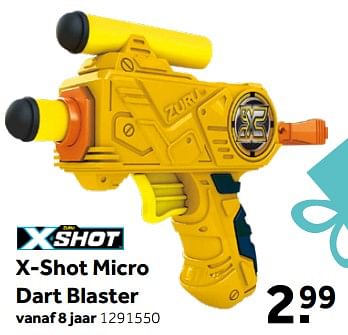 Aanbiedingen X-shot micro dart blaster - X-Shot - Geldig van 26/09/2020 tot 06/12/2020 bij Intertoys