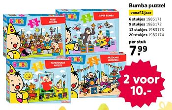 Aanbiedingen Bumba puzzel - Studio 100 - Geldig van 26/09/2020 tot 06/12/2020 bij Intertoys