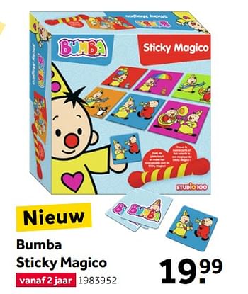 Aanbiedingen Bumba sticky magico - Studio 100 - Geldig van 26/09/2020 tot 06/12/2020 bij Intertoys