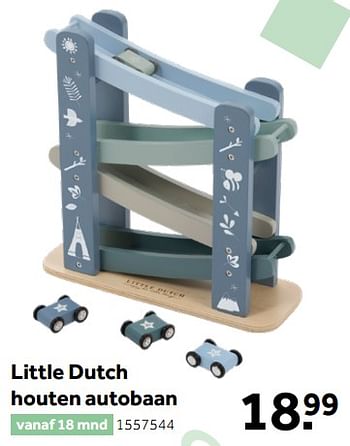 Aanbiedingen Little dutch houten autobaan - Little Dutch - Geldig van 26/09/2020 tot 06/12/2020 bij Intertoys