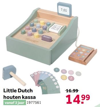 Aanbiedingen Little dutch houten kassa - Little Dutch - Geldig van 26/09/2020 tot 06/12/2020 bij Intertoys