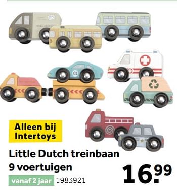 Aanbiedingen Little dutch treinbaan 9 voertuigen - Little Dutch - Geldig van 26/09/2020 tot 06/12/2020 bij Intertoys