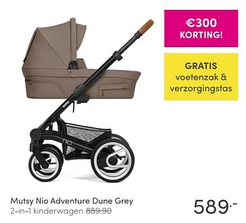 Aanbiedingen Mutsy nio adventure dune grey - Mutsy - Geldig van 15/11/2020 tot 21/11/2020 bij Baby & Tiener Megastore