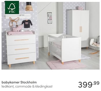 Aanbiedingen Babykamer stockholm - Huismerk - Baby &amp; Tiener Megastore - Geldig van 15/11/2020 tot 21/11/2020 bij Baby & Tiener Megastore