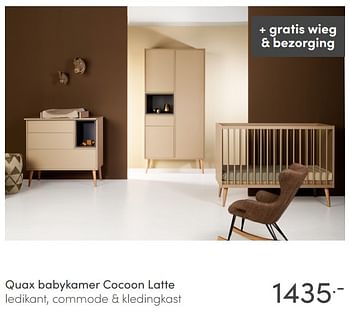 Aanbiedingen Quax babykamer cocoon latte - Quax - Geldig van 15/11/2020 tot 21/11/2020 bij Baby & Tiener Megastore