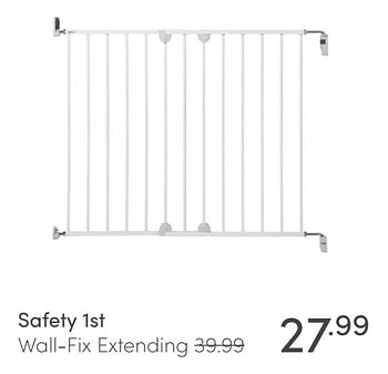 Aanbiedingen Safety 1st 27 wall-fix extending - Safety 1st - Geldig van 15/11/2020 tot 21/11/2020 bij Baby & Tiener Megastore