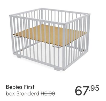 Aanbiedingen Bebies first box standerd - bebiesfirst - Geldig van 15/11/2020 tot 21/11/2020 bij Baby & Tiener Megastore