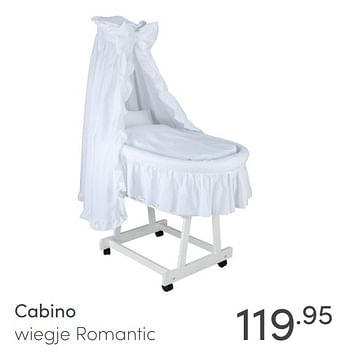 Aanbiedingen Cabino wiegje romantic - Cabino - Geldig van 15/11/2020 tot 21/11/2020 bij Baby & Tiener Megastore