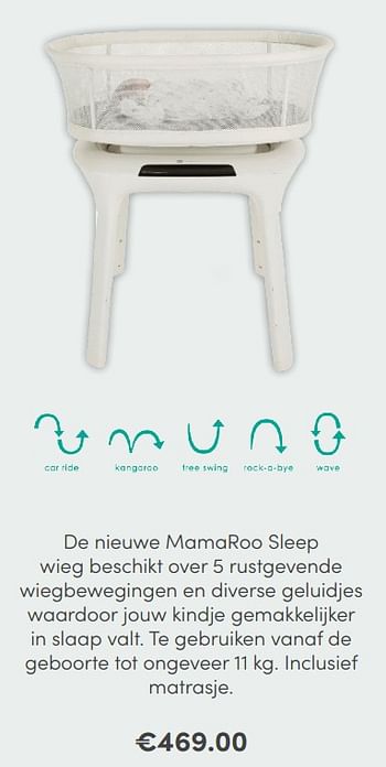 Aanbiedingen De nieuwe mamaroo sleep - Huismerk - Baby &amp; Tiener Megastore - Geldig van 15/11/2020 tot 21/11/2020 bij Baby & Tiener Megastore