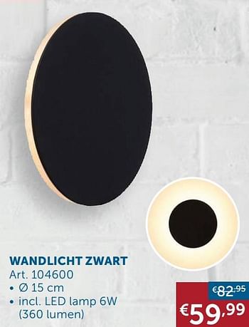 Aanbiedingen Wandlicht zwart - Geldig van 17/11/2020 tot 25/12/2020 bij Zelfbouwmarkt