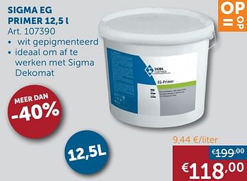 Aanbiedingen Sigma eg primer - Sigma - Geldig van 17/11/2020 tot 25/12/2020 bij Zelfbouwmarkt