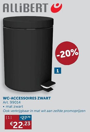 Aanbiedingen Wc-accessoires zwart - Allibert - Geldig van 17/11/2020 tot 25/12/2020 bij Zelfbouwmarkt