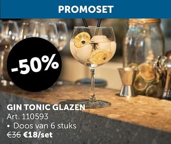 Aanbiedingen Gin tonic glazen - Geldig van 17/11/2020 tot 25/12/2020 bij Zelfbouwmarkt