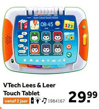 Aanbiedingen Vtech lees + leer touch tablet - Vtech - Geldig van 26/09/2020 tot 06/12/2020 bij Intertoys