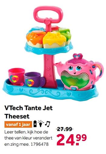 Aanbiedingen Vtech tante jet theeset - Vtech - Geldig van 26/09/2020 tot 06/12/2020 bij Intertoys