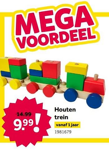 Aanbiedingen Houten trein - Woodlets - Geldig van 26/09/2020 tot 06/12/2020 bij Intertoys