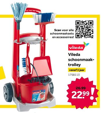 Aanbiedingen Vileda schoonmaaktrolley - Vileda - Geldig van 26/09/2020 tot 06/12/2020 bij Intertoys