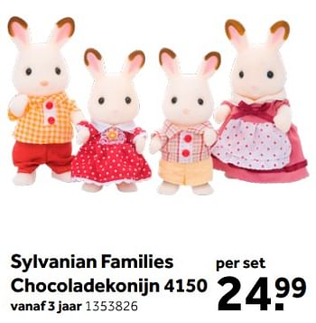Aanbiedingen Sylvanian familie chocoladekonijn 4150 - Sylvanian Families - Geldig van 26/09/2020 tot 06/12/2020 bij Intertoys