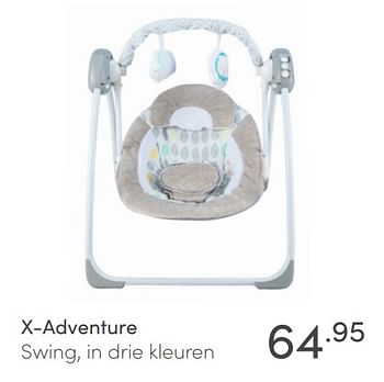 Aanbiedingen X-adventure swing, in drie kleuren - Xadventure - Geldig van 15/11/2020 tot 21/11/2020 bij Baby & Tiener Megastore