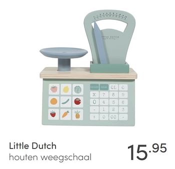 Aanbiedingen Little dutch houten weegschaal - Little Dutch - Geldig van 15/11/2020 tot 21/11/2020 bij Baby & Tiener Megastore